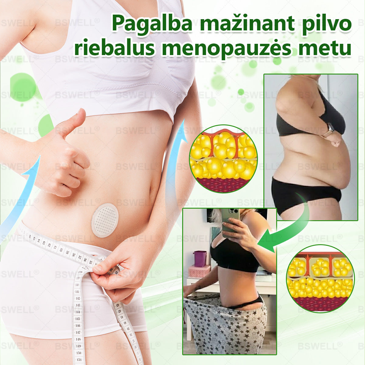 🌿🧑‍⚕️BSWELL® Nano mikroadatinis lieknėjimo pleistras – Matomi pokyčiai per 28 dienas Svorio kontrolei, širdies sveikatai, cukraus balansui, žarnynui ir sąnariams.