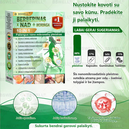 🌿🧑‍⚕️BSWELL® Nano mikroadatinis lieknėjimo pleistras – Matomi pokyčiai per 28 dienas Svorio kontrolei, širdies sveikatai, cukraus balansui, žarnynui ir sąnariams.