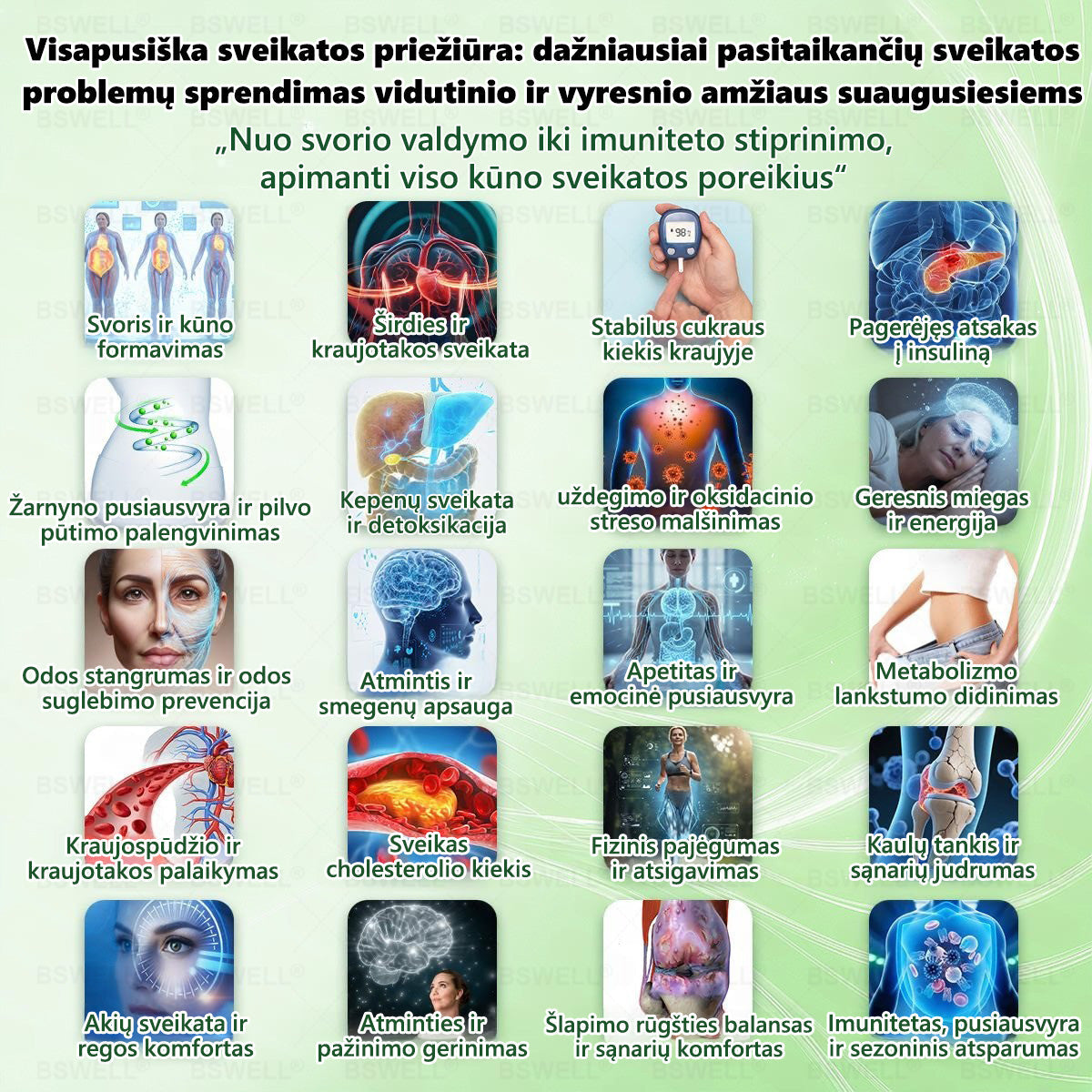 🌿🧑‍⚕️BSWELL® Nano mikroadatinis lieknėjimo pleistras – Matomi pokyčiai per 28 dienas Svorio kontrolei, širdies sveikatai, cukraus balansui, žarnynui ir sąnariams.