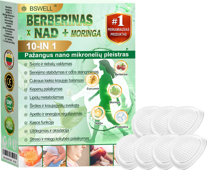 🌿🧑‍⚕️BSWELL® Nano mikroadatinis lieknėjimo pleistras – Matomi pokyčiai per 28 dienas Svorio kontrolei, širdies sveikatai, cukraus balansui, žarnynui ir sąnariams.
